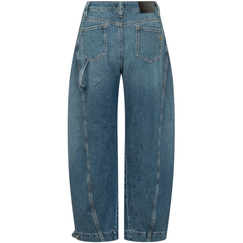 Pinko Jeans Boyfriend Pantaloni con Zip al Fondo blau(Image 2)