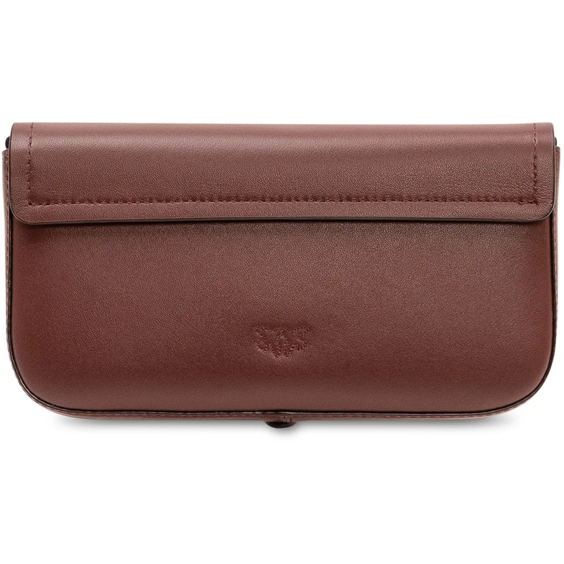 Pinko Schultertasche Pochette Saddle Flat con Patta braun(Image 4)
