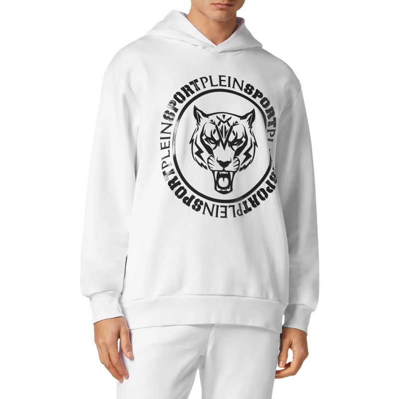 Plein Sport Top Hoodie Carbon Tiger weiss(Image 3)