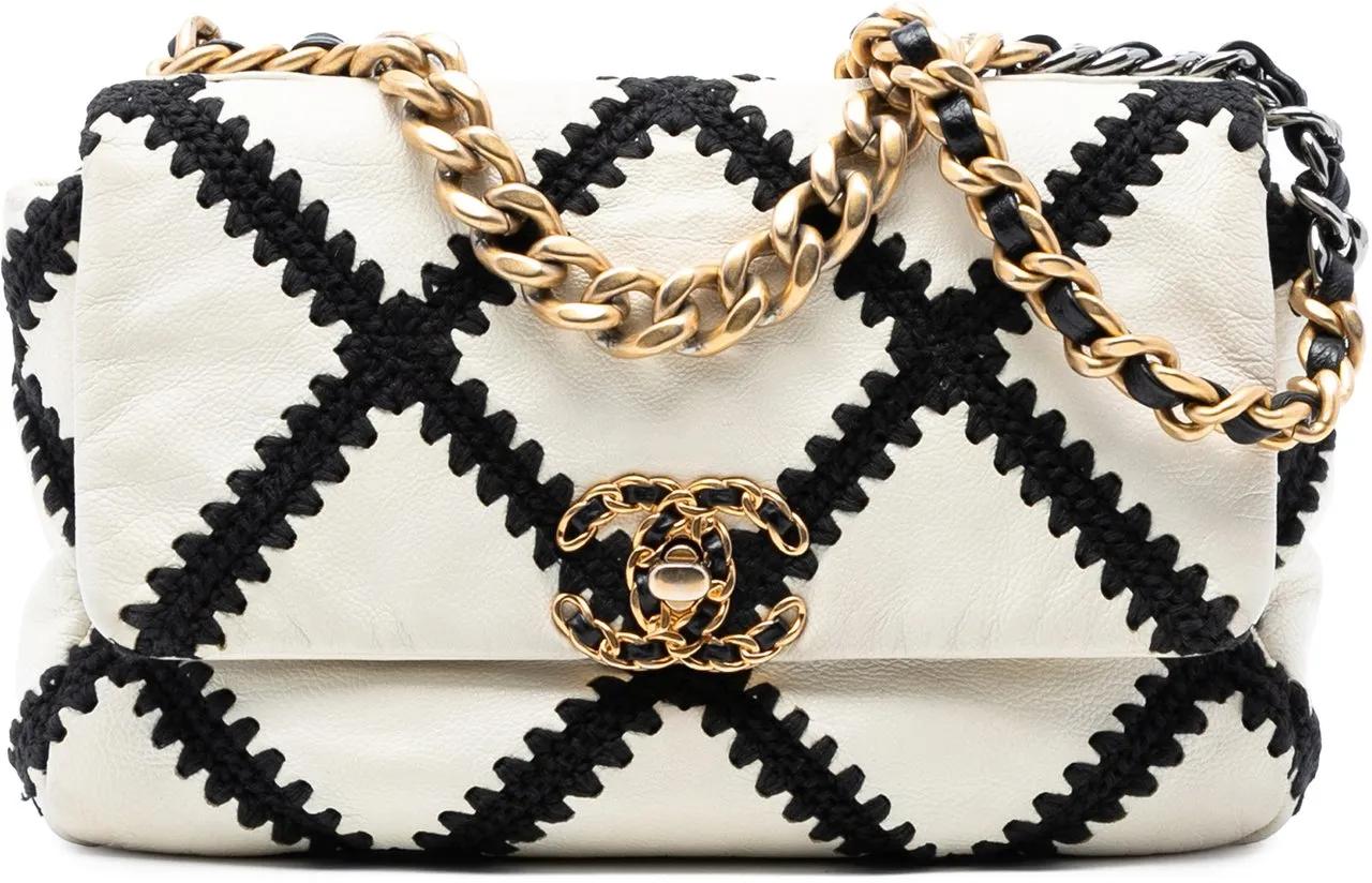 Chanel Hobo Bags - Medium Crochet Calfskin 19 Flap - Gr. unisize - in Weiß - für Damen