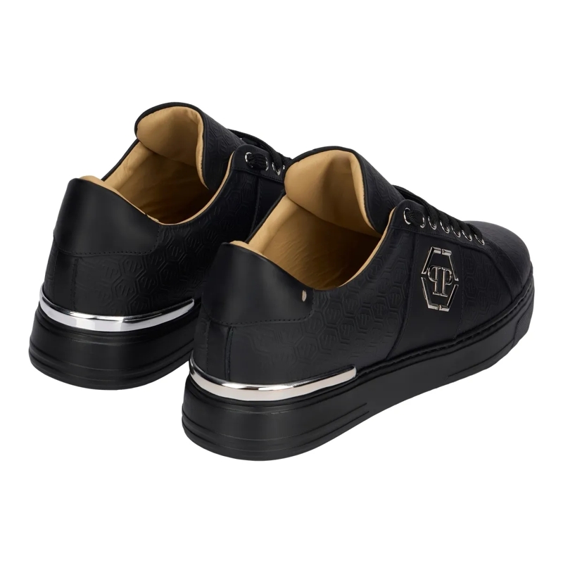 Philipp Plein Low-Top-Sneaker Lo-Top Turnschuhe Monogram schwarz(Image 4)