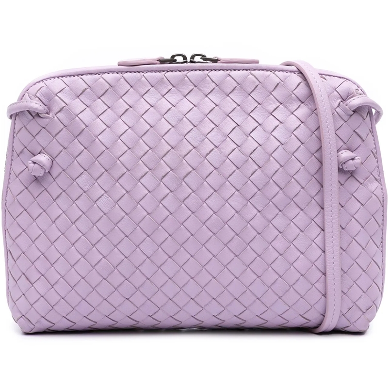 Bottega Veneta Schultertasche Nappa Intrecciato Nodini Crossbody lila