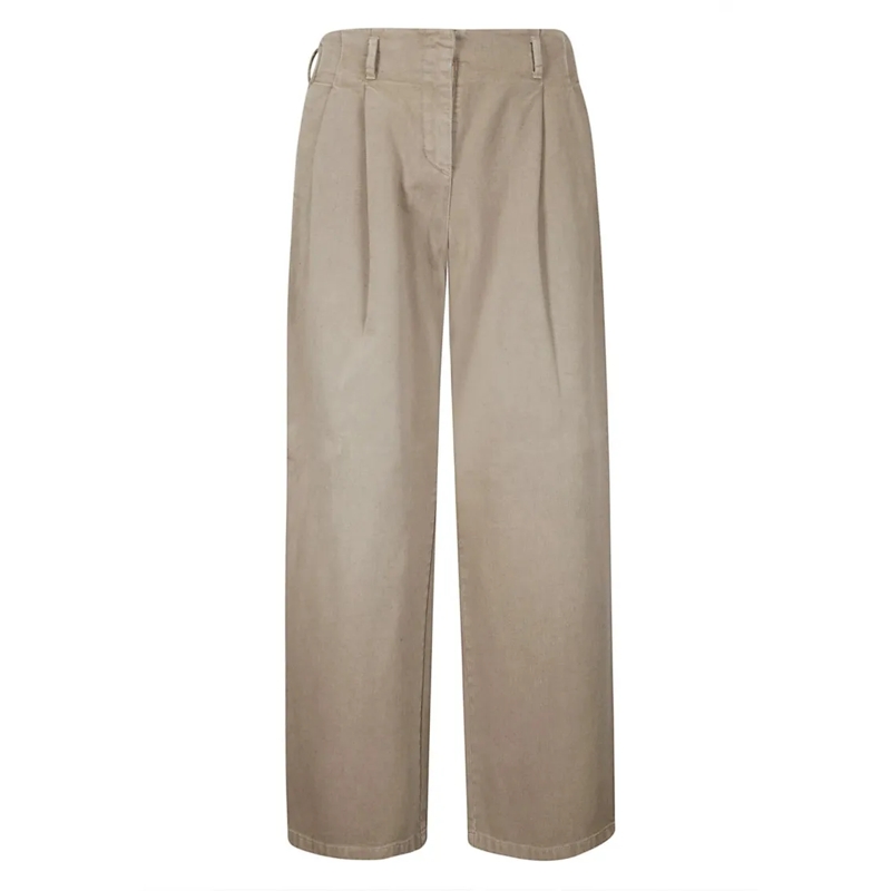 Golden Goose  Wide-Leg Pants With Front Pleats Grey