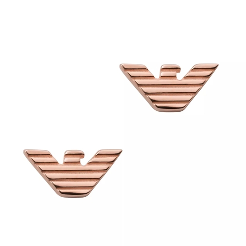 Emporio Armani Sterling Silver Stud Earrings Rose Gold-Tone Ohrstecker