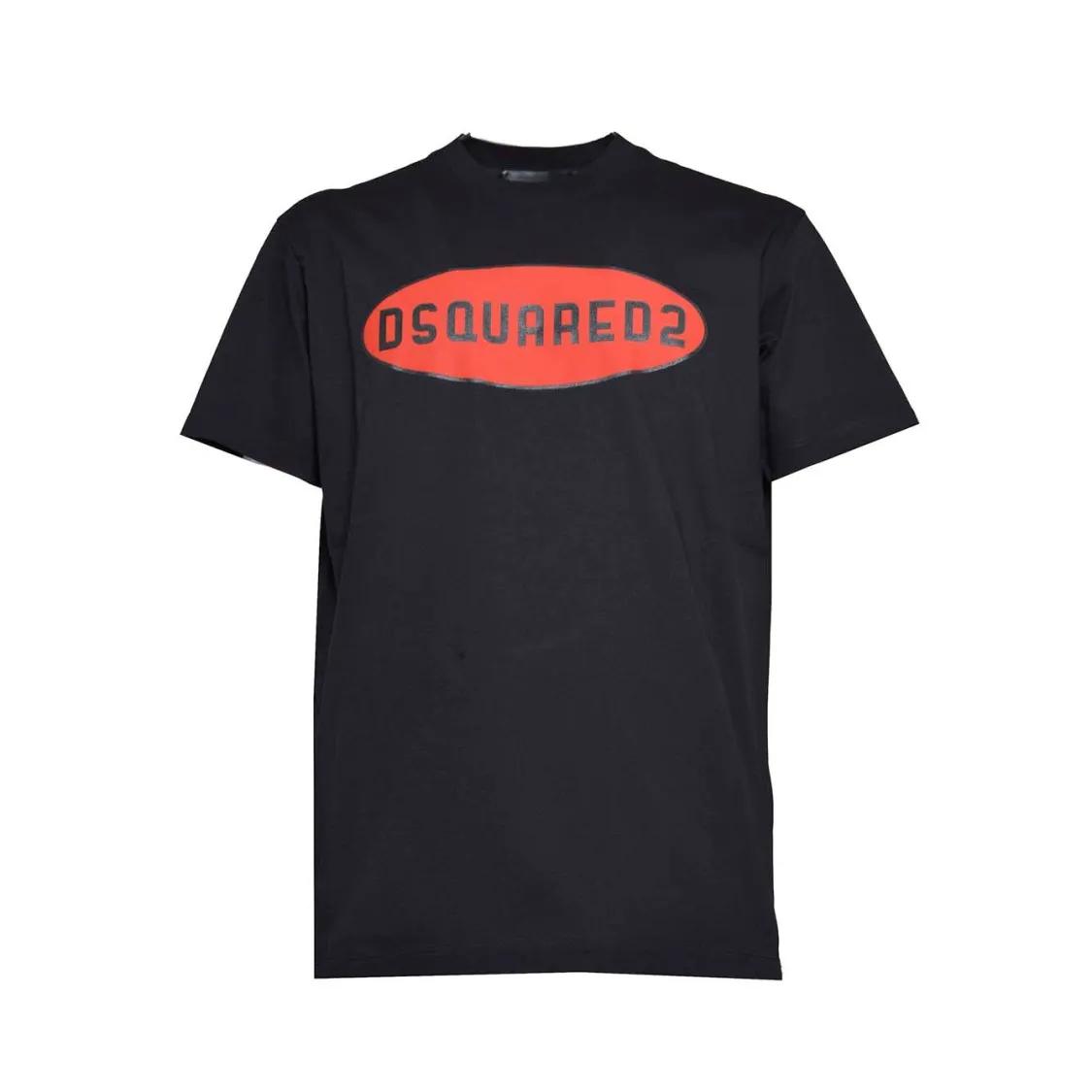 Thumbnail - Dsquared2 - High Voltage T-Shirt In Black Cotton - Größe XL - schwarz