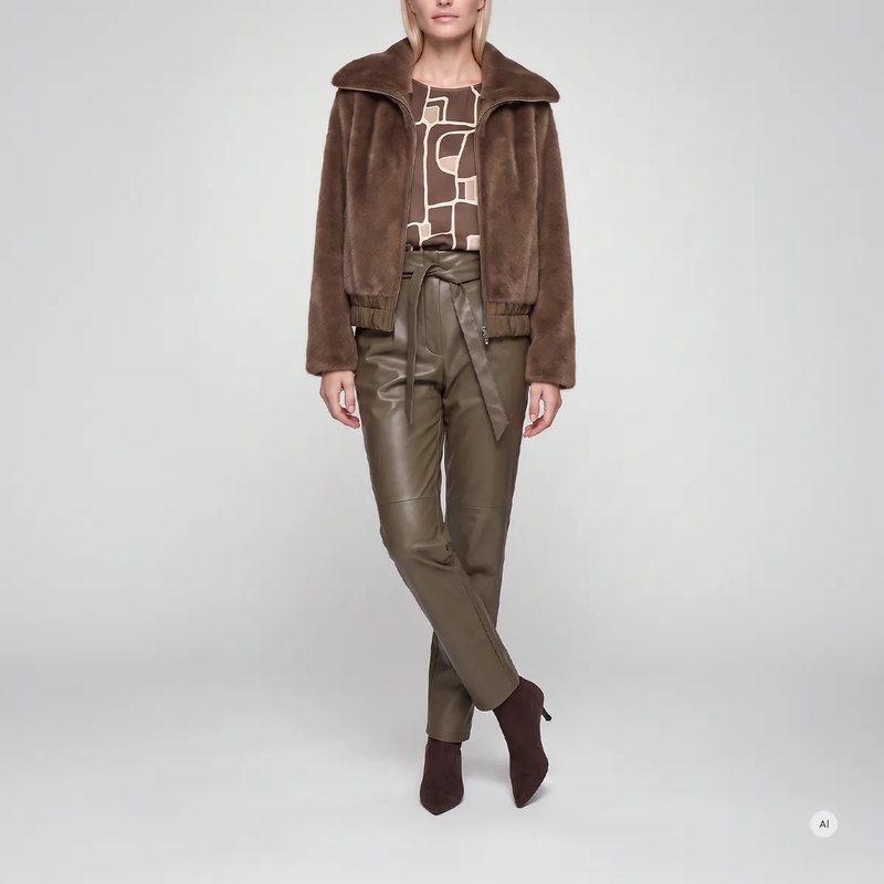 Marc Aurel Jacke Jacke- Nahttaschen- Nylon Kontrast- elastische beige(Image 2)