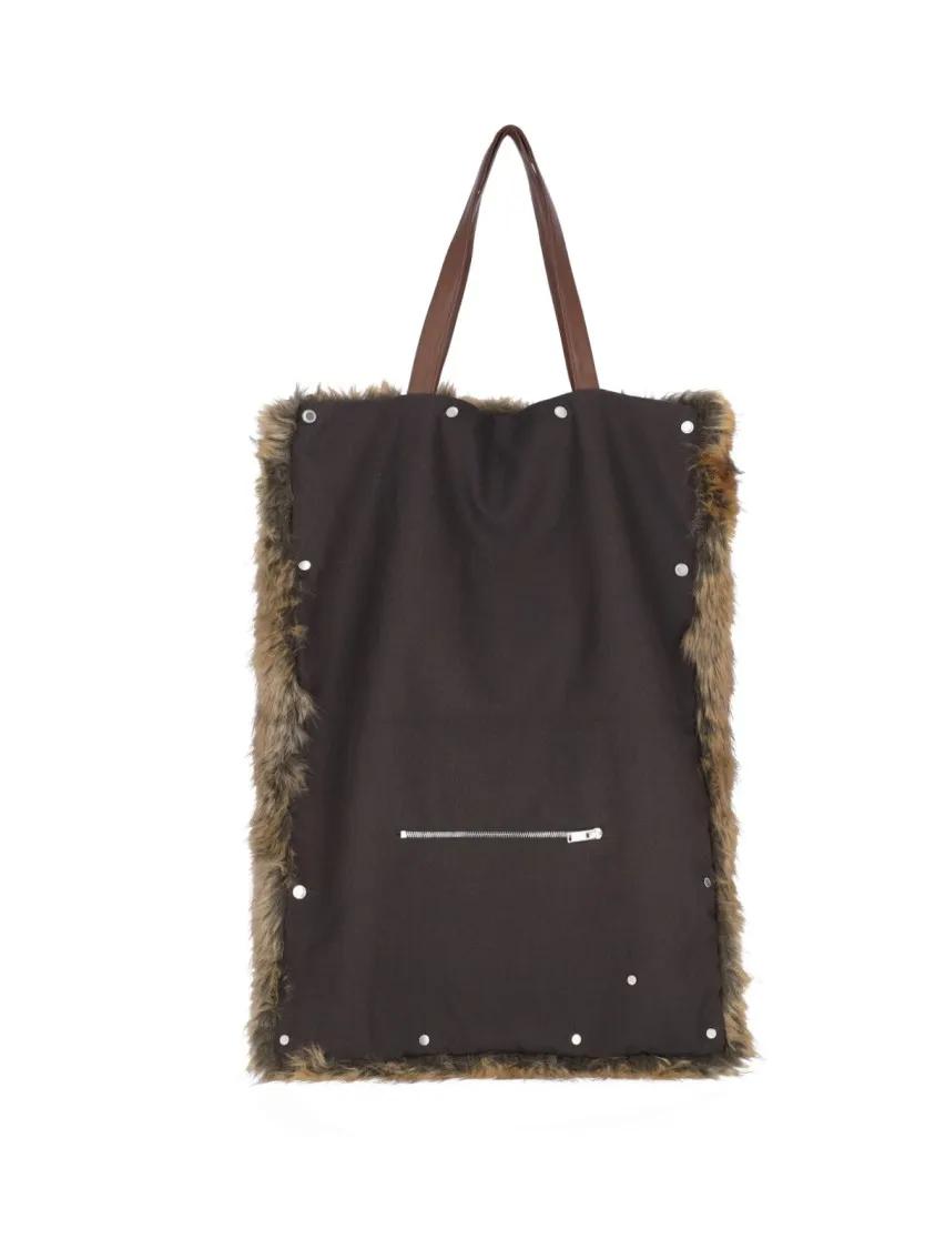 Thumbnail - Niccolò Pasqualetti Shopper & Totes - Faux Fur Tote Bag – Brown - Gr. unisize - in Braun - für Damen