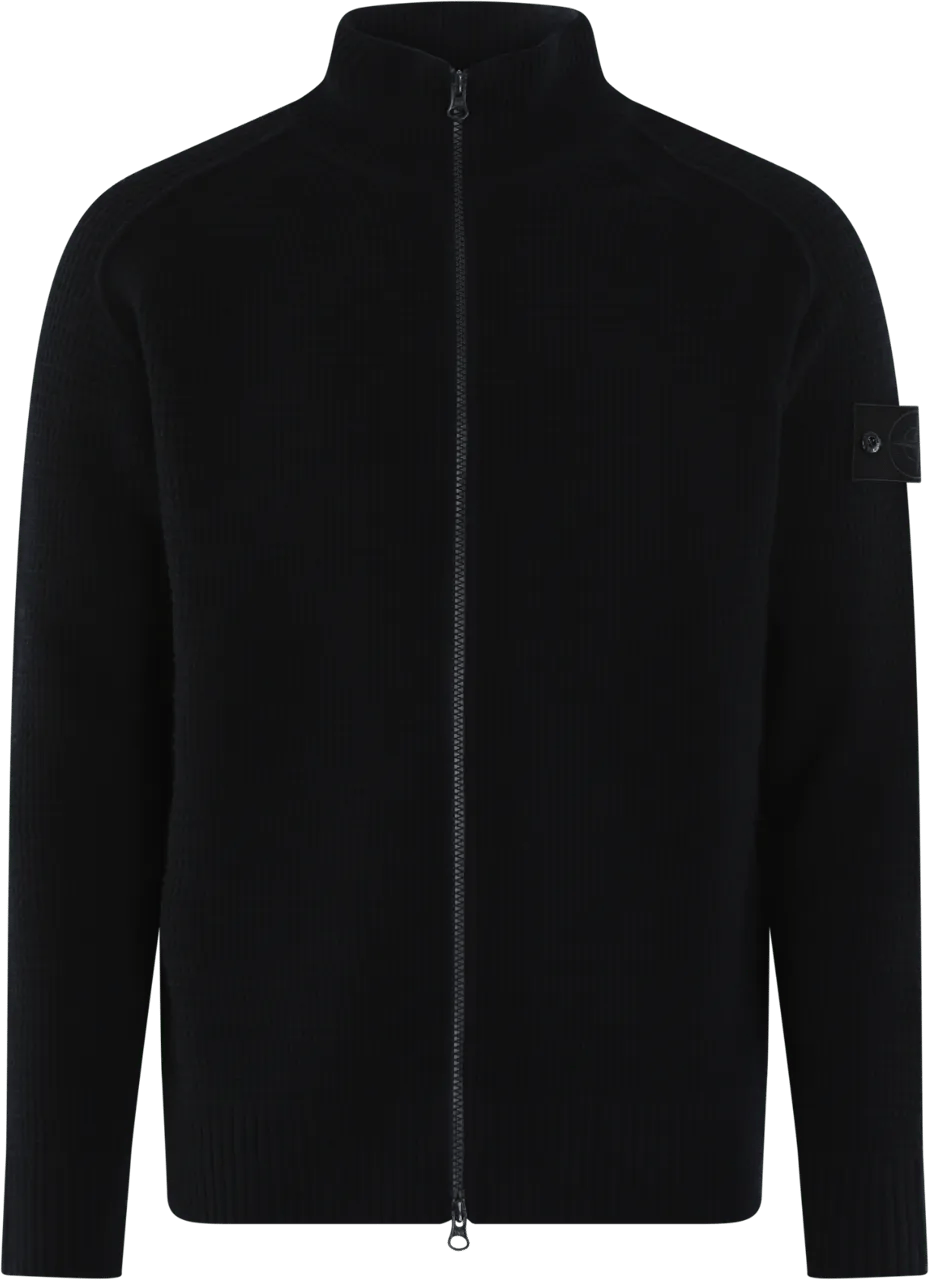 Stone Island - Heren Black Logopatch Vest Blauw - Größe XXL - blau