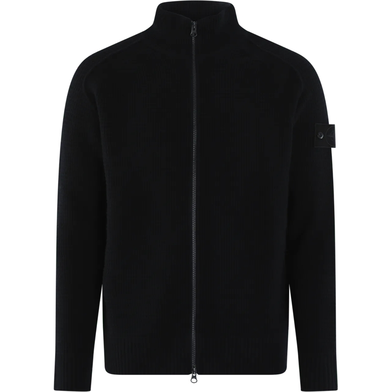 Stone Island Doudoune Heren Black Logopatch Vest Blauw blau
