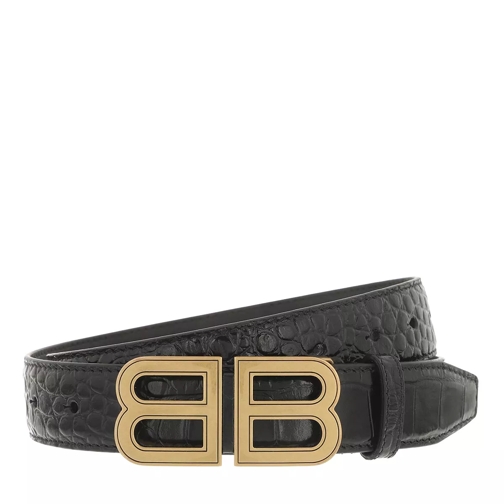 Balenciaga BB Hourglass Belt Black Leren Riem