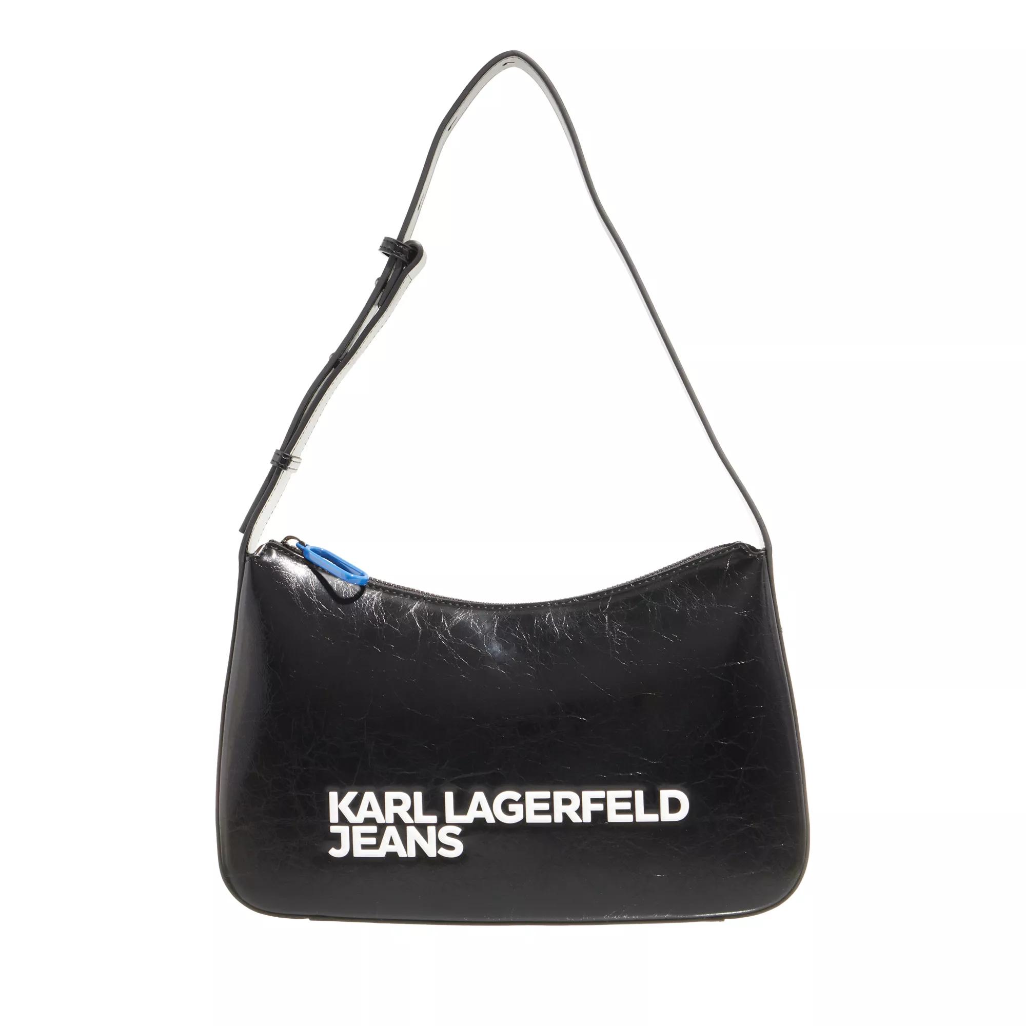 Karl Lagerfeld Jeans Hobo Bag - Essential Logo Shoulderbag - Gr. unisize - in Schwarz - für Damen