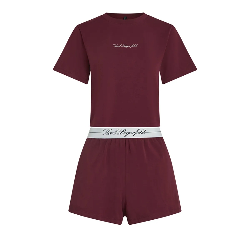 Karl Lagerfeld  Pyjama-Geschenkset weinrot