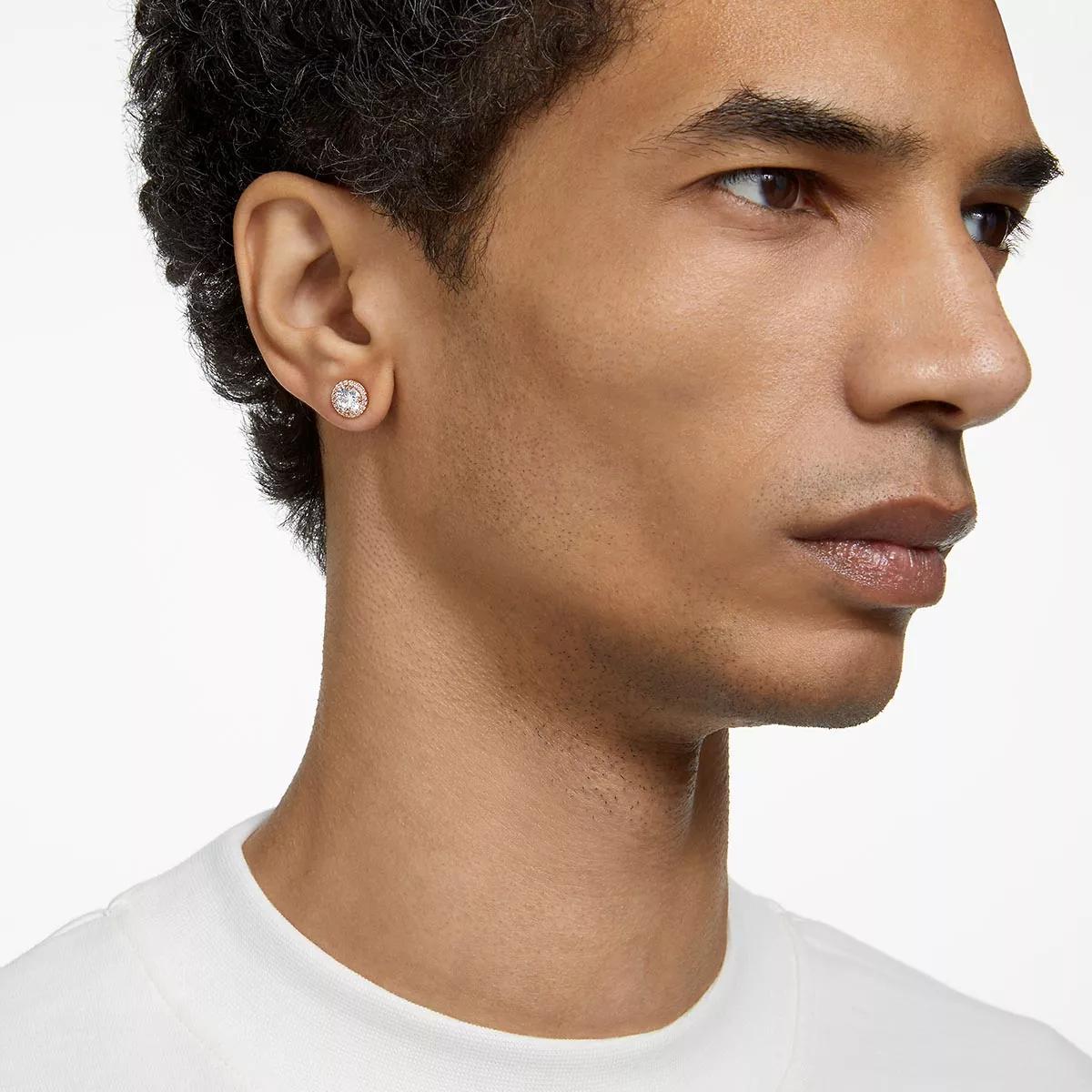 Thumbnail - Swarovski Ohrringe - Constella Round cut Pavé rose gold-tone plated - Gr. unisize - in Quarz - für Damen