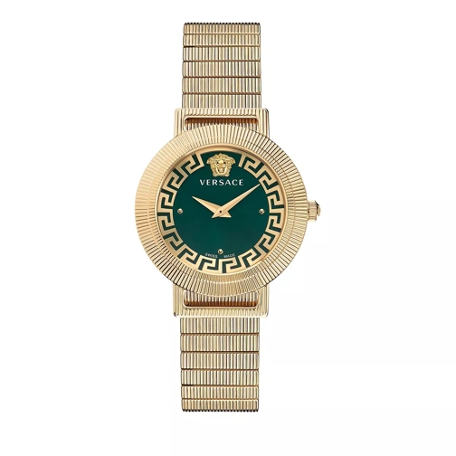 Versace Greca Chic Gold/Green Quartz Horloge