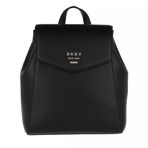 DKNY Whitney Flap Backpack Black/Gold Rugzak