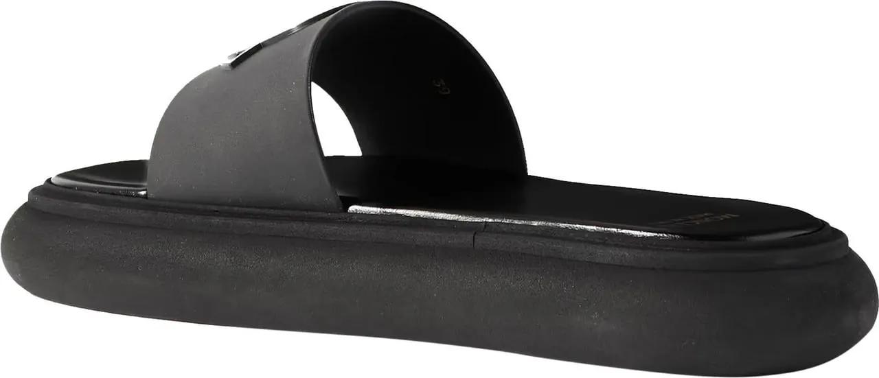 Thumbnail - Moncler Sandalen - Cushioned Black Logo Slides With Relief Detail - Gr. 40 (EU) - in Schwarz - für Damen
