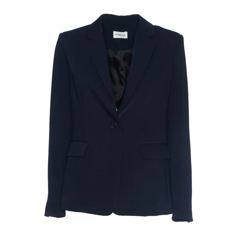 P.A.R.O.S.H. Blazer Single-Breasted Blazer With Tailored Silhouette An Blue