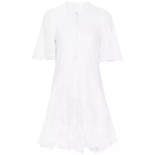Etoile Isabel Marant Slayae White Mini Dress White 