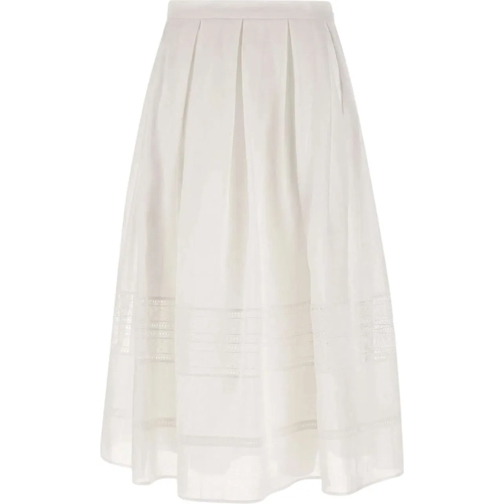 Max Mara Midi Rokken Skirts White weiß