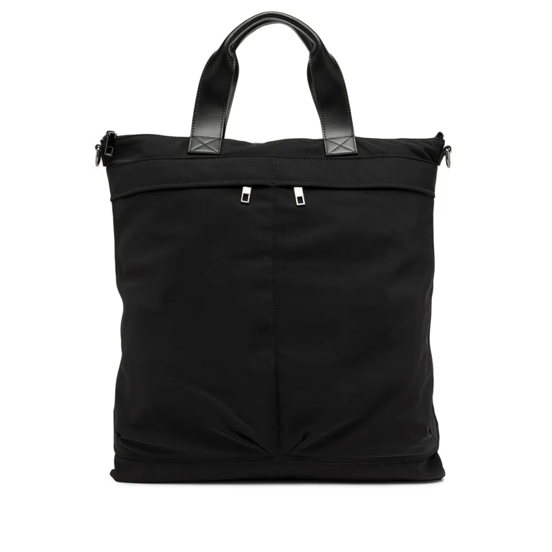 Gianni Chiarini Tote Minimalist Black Tote Bag With Backpack Straps Black