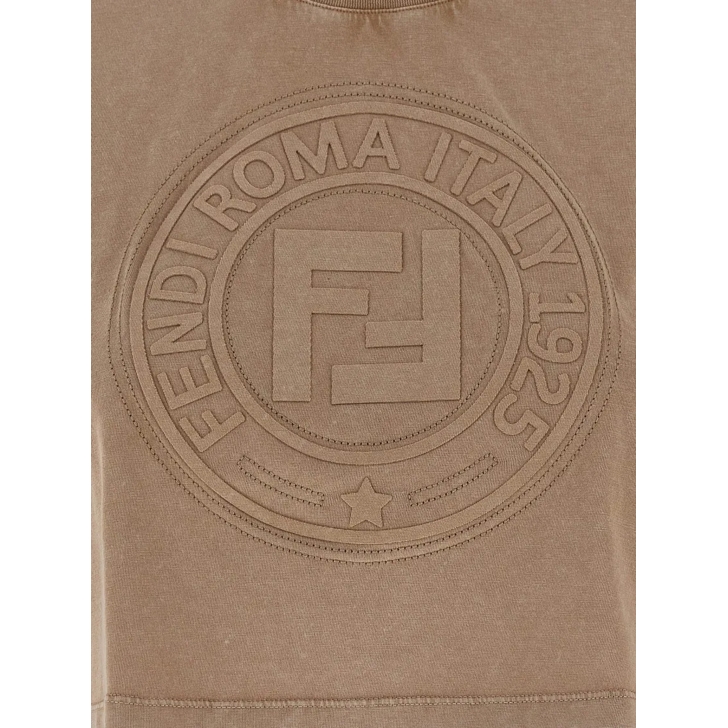 Tシャツ・カットソー FENDI 3D 'Fendi Roma' T-shirt Brown Fendi 3D ' Roma' T-Shirt Brown | T-Shirt