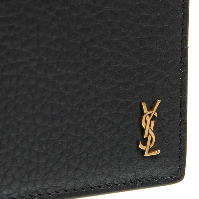 Saint Laurent Bi-Fold-Portemonnaie Cassandre Wallet Nero(Image 4)