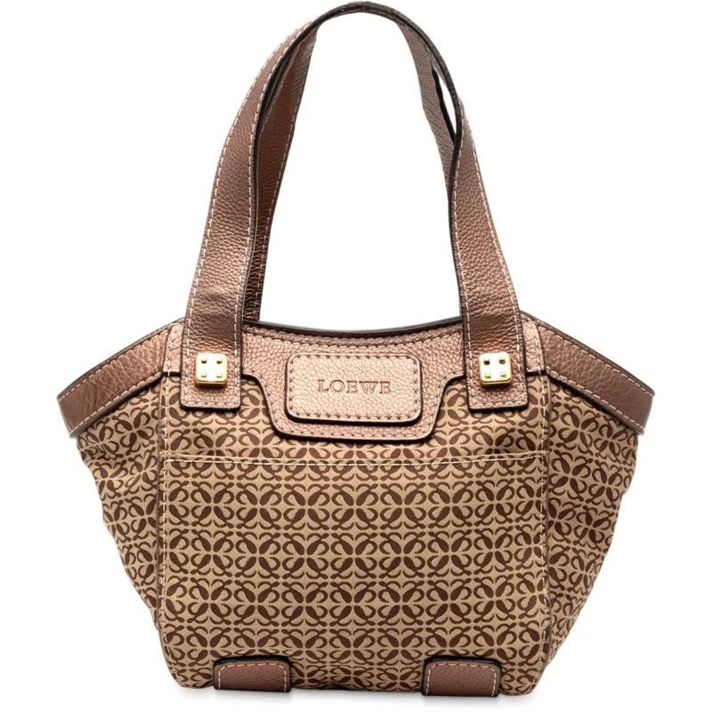 Loewe Shopper Anagram Canvas Tote braun