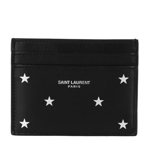 Saint Laurent Card Case Nero Argento Korthållare