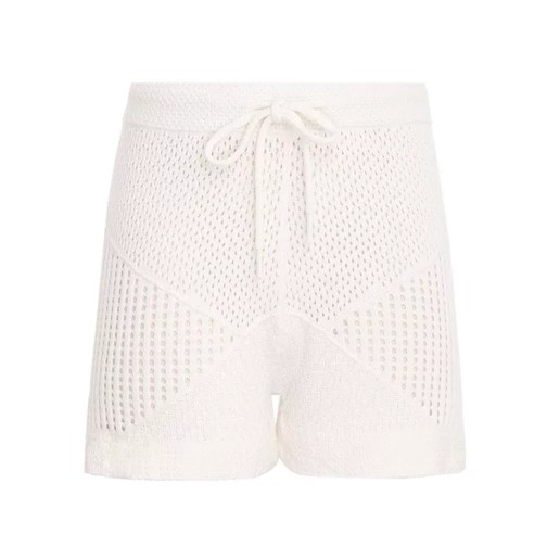 Zimmermann Mesh Cotton Shorts White Pantaloncini casual