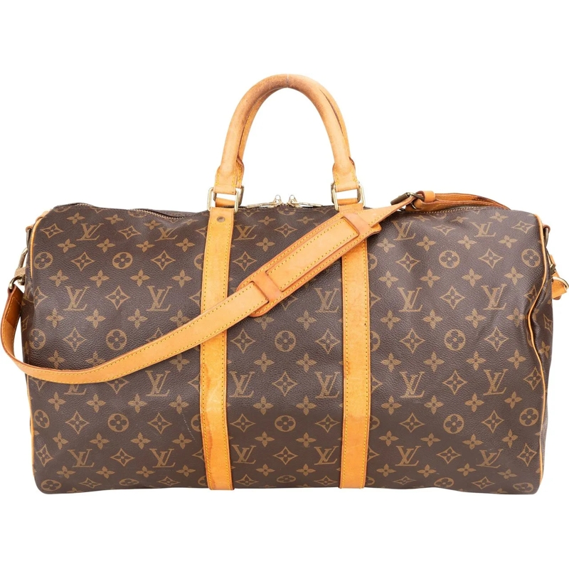 Louis Vuitton Tote Louis Vuitton Canvas Monogram Keepall 50 Bandoulie braun