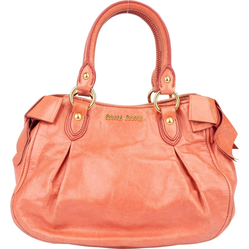 Miu Miu Schultertasche Miu Miu Leather City Handbag rose
