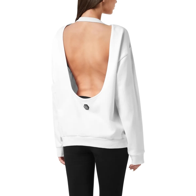 Philipp Plein Top Sweatshirt Ls Eagle weiss(Image 2)