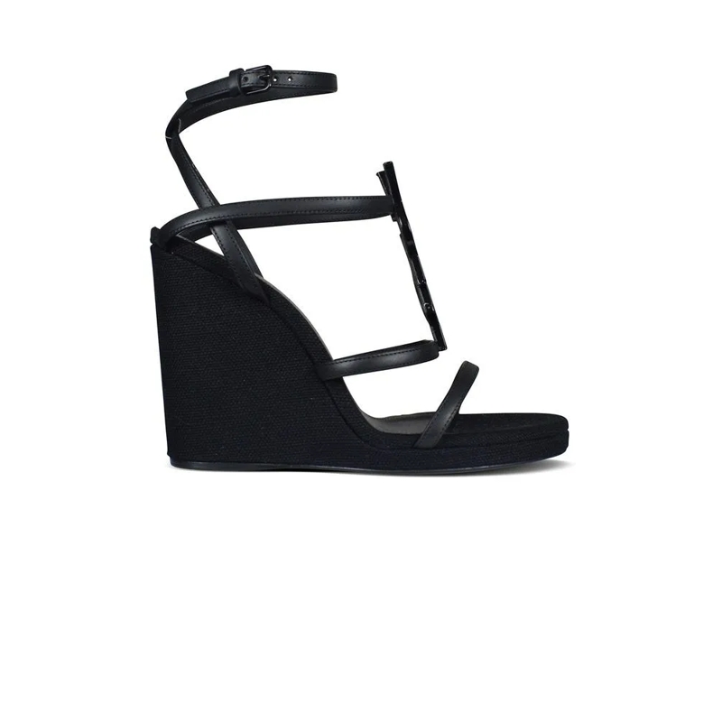 Saint Laurent Sandalen Cassandra Espadrilles Black