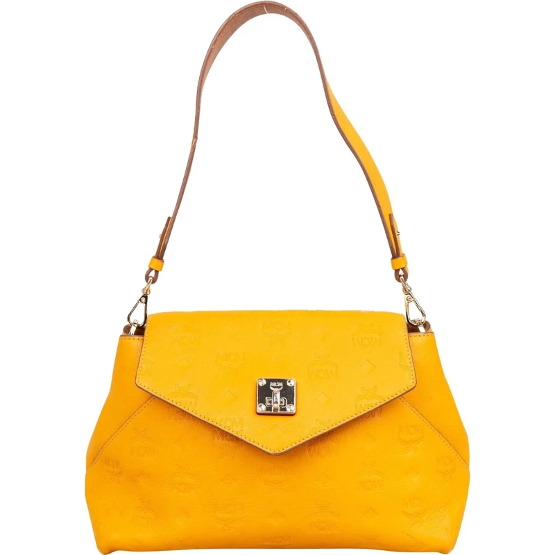 MCM Tote MCM Visetos Monogram Essential Shoulder Bag gelb