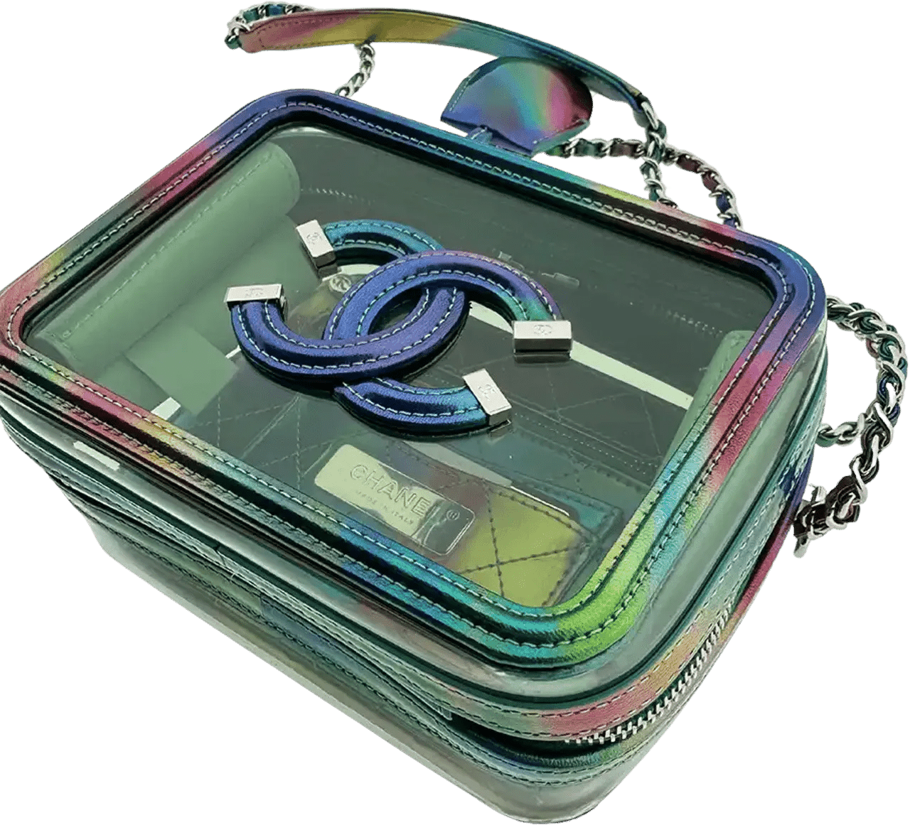 Thumbnail - Chanel Crossbody Bags - Chanel Vanity Case Bag Small PVC Rainbow limited / - Gr. unisize - in Grün - für Damen