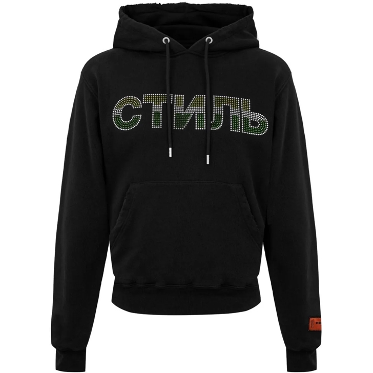Heron Preston Ctnmb Strass Logo Hoodie schwarz | Sweatshirt