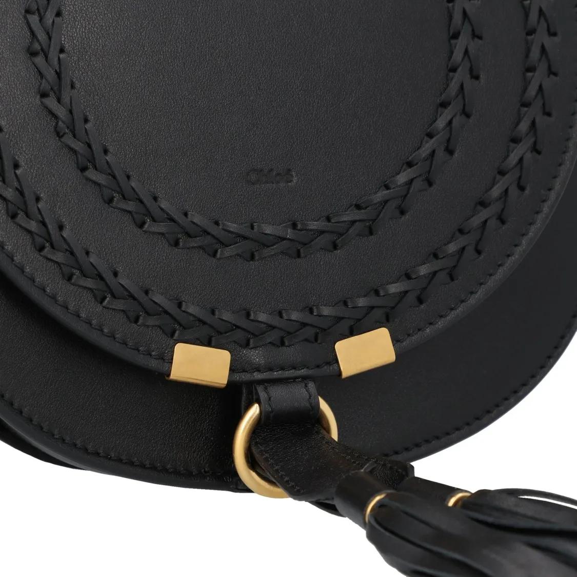Chloé Hobo bags Small Marcie Saddle Bag Black in zwart