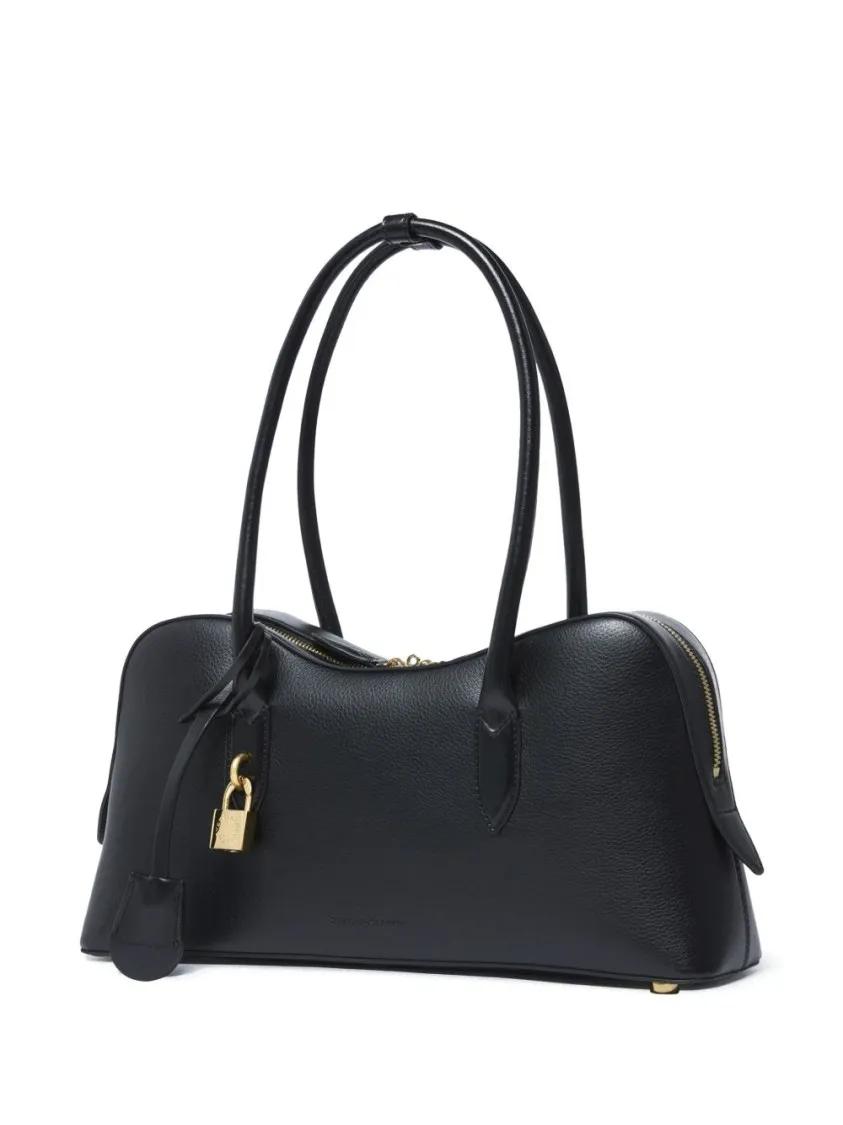Stella Mccartney Crossbody bags Sleek Black Handbag With Gold-Tone Hardware And Pa in zwart