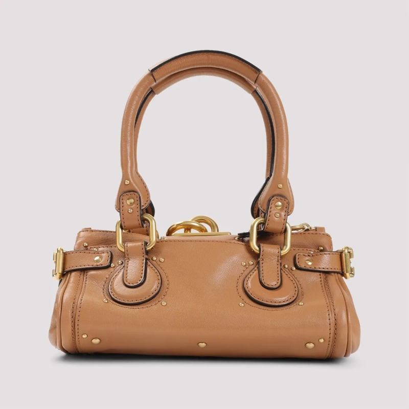 Chloé Crossbody Bag Cylindrical Buffalo Leather Handbag Brown