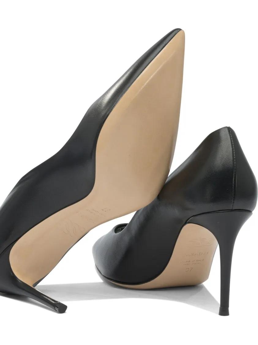 Thumbnail - Casadei Hohe Schuhe - Pointed Toe Pumps With Crystal-Embellished Strap - Gr. 39 (EU) - in Schwarz - für Damen
