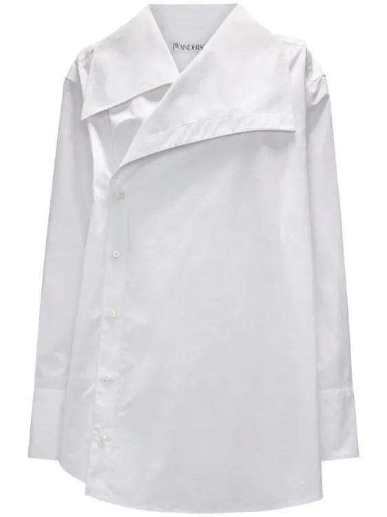 J.W.Anderson - Asymmetric Long-Sleeve Shirt - Größe S - weiß