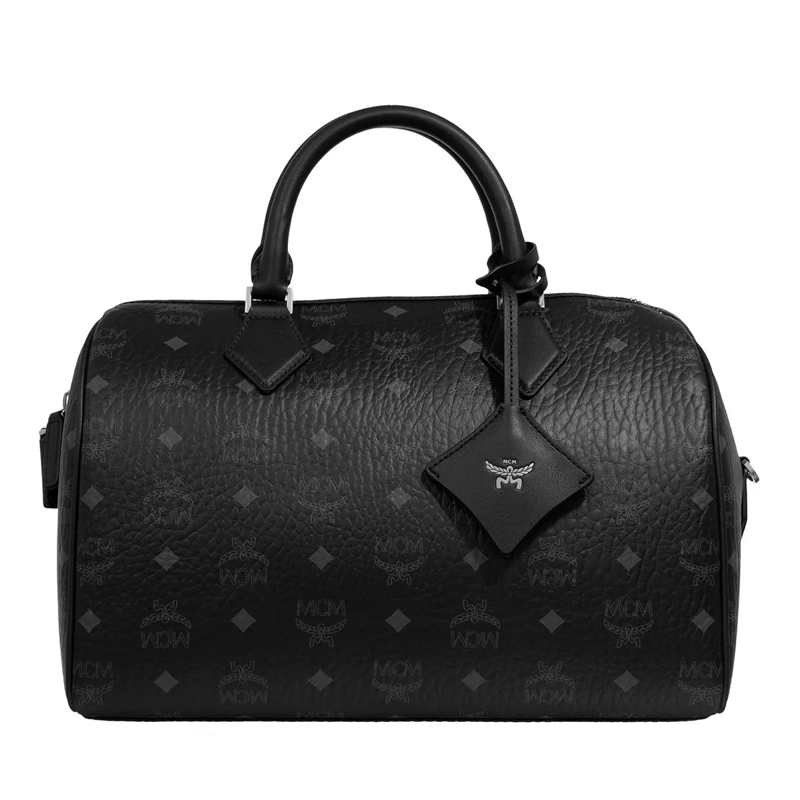 MCM Bowling Bag Ella Vi Bosotn Med Bk Black