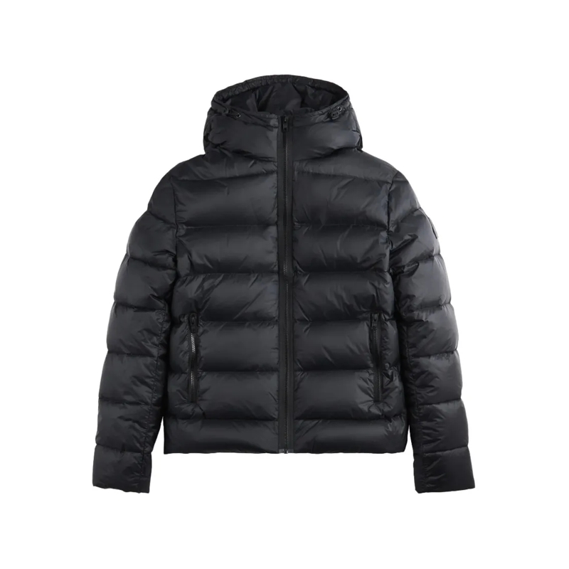 Fay Daunenjacke Lightweight Puffer Jacket With Adjustable Hood Black