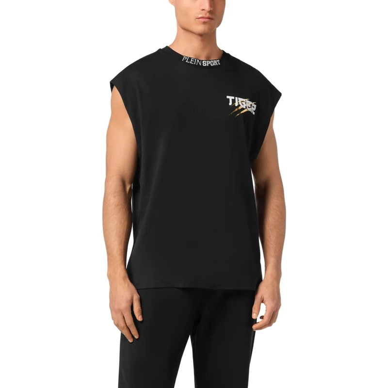 Plein Sport Hemd Tanktop Mit Kapuze Tiger schwarz(Image 3)