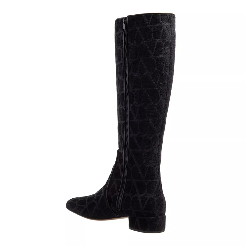 Valentino Garavani Stiefel V Logo Type Square Toe Boots Black(Image 3)