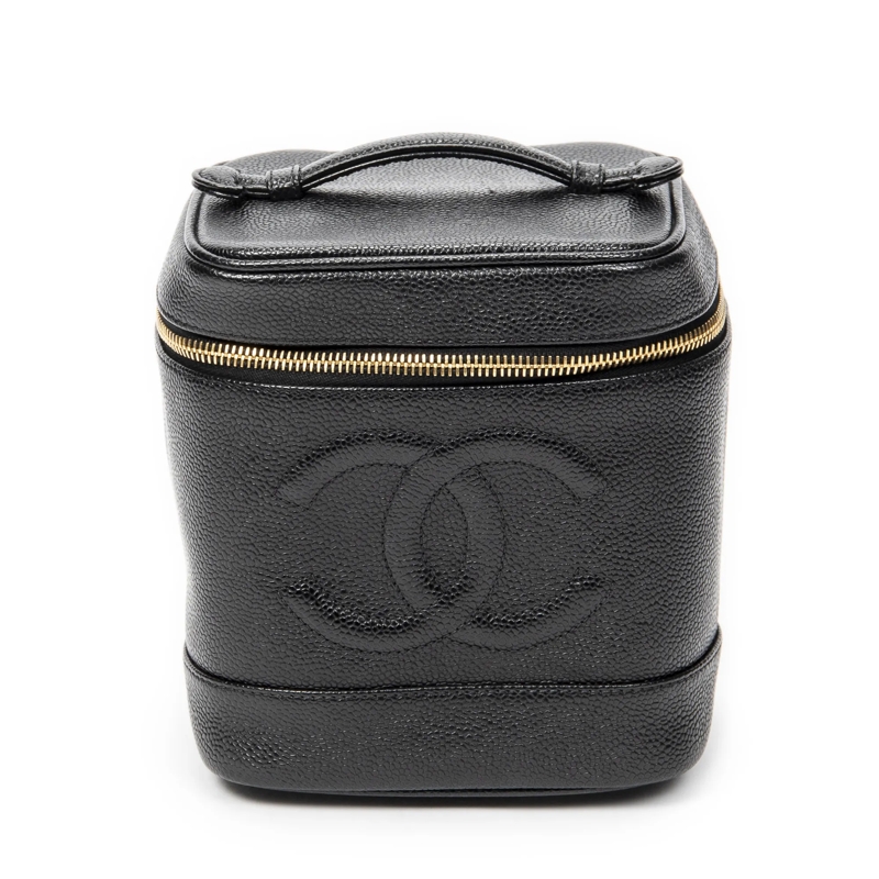 Chanel Crossbody Bag CC Tall Vanity Case schwarz