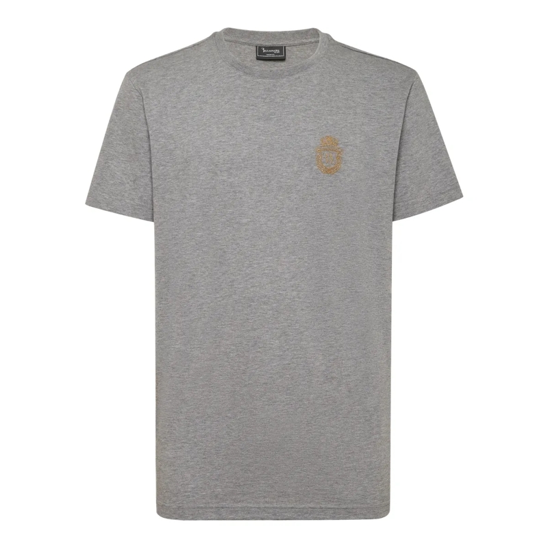 BILLIONAIRE T-Shirt T-Shirt Rundhalsausschnitt Ss Crest grau