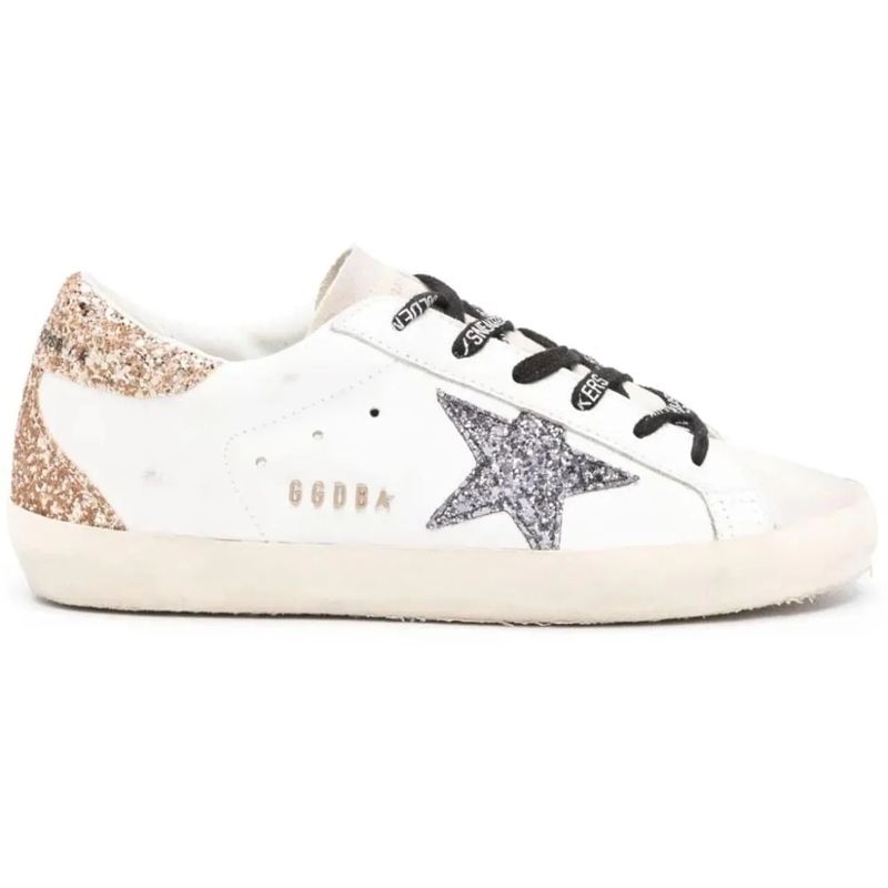 Golden Goose Low-Top-Sneaker Super Star White Black Gold