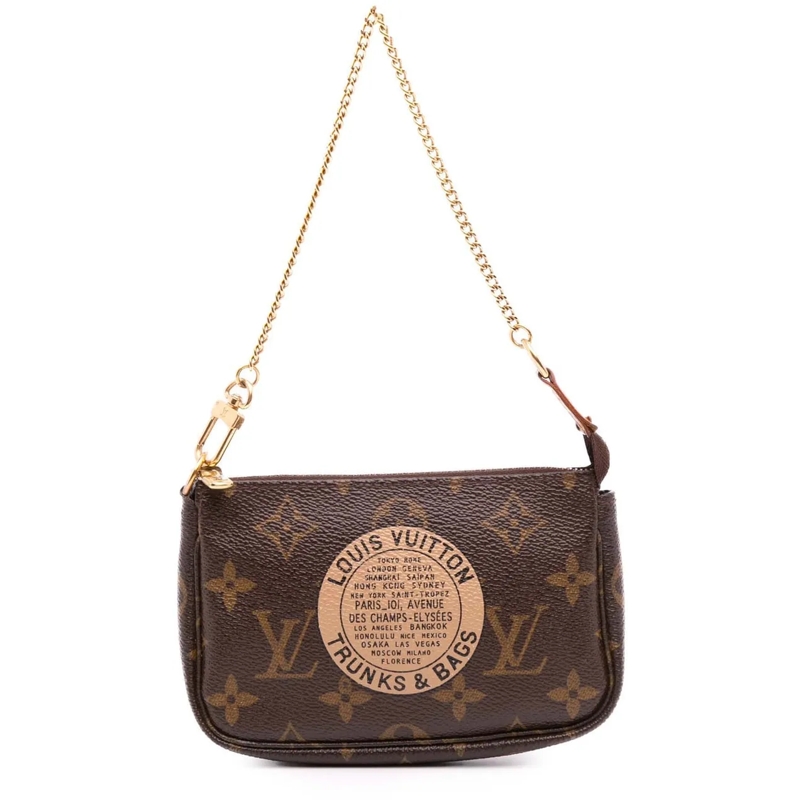 Louis Vuitton Tote Monogram Trunks and Bags Mini Pochette Accessoires braun