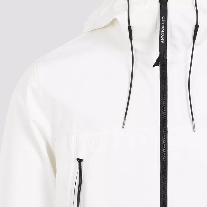 Cp company white goggle jacket deals